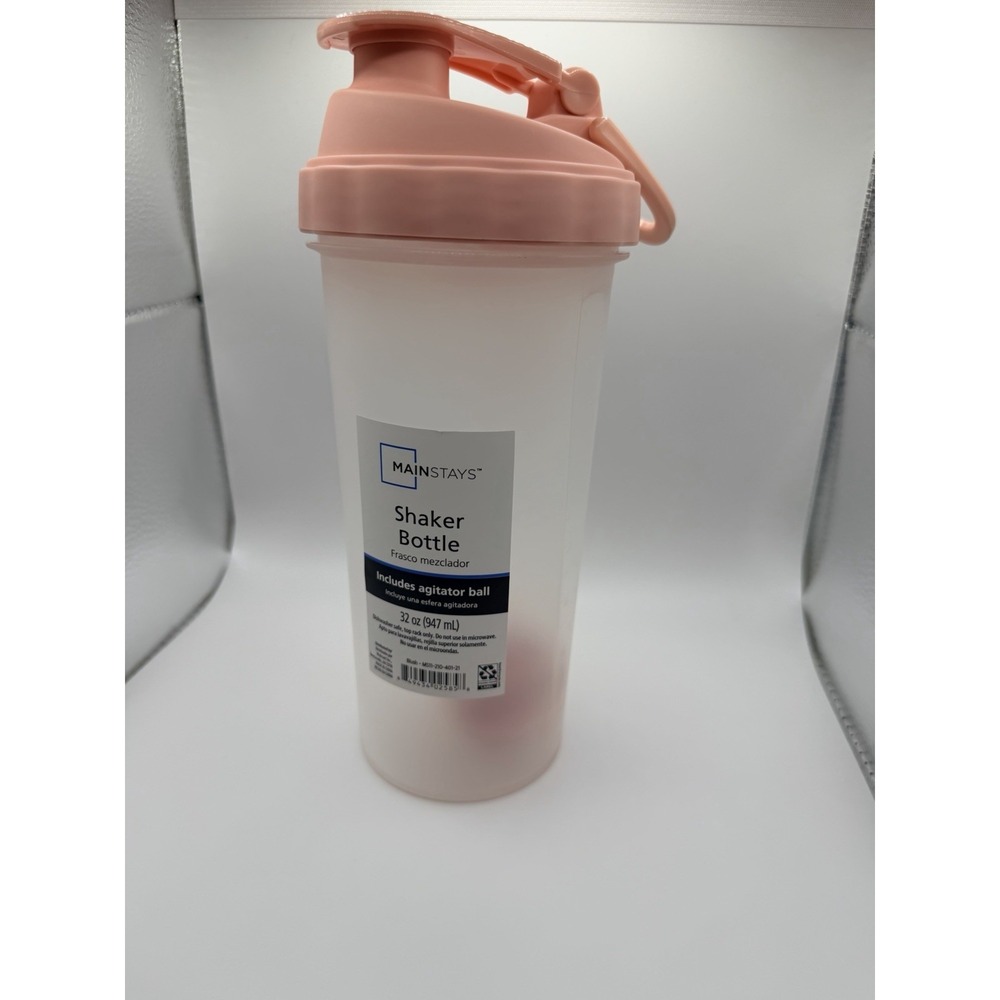 1 Count Mainstays 32 Oz.‎ Shaker Bottle Blender Agitator Ball And Strainer